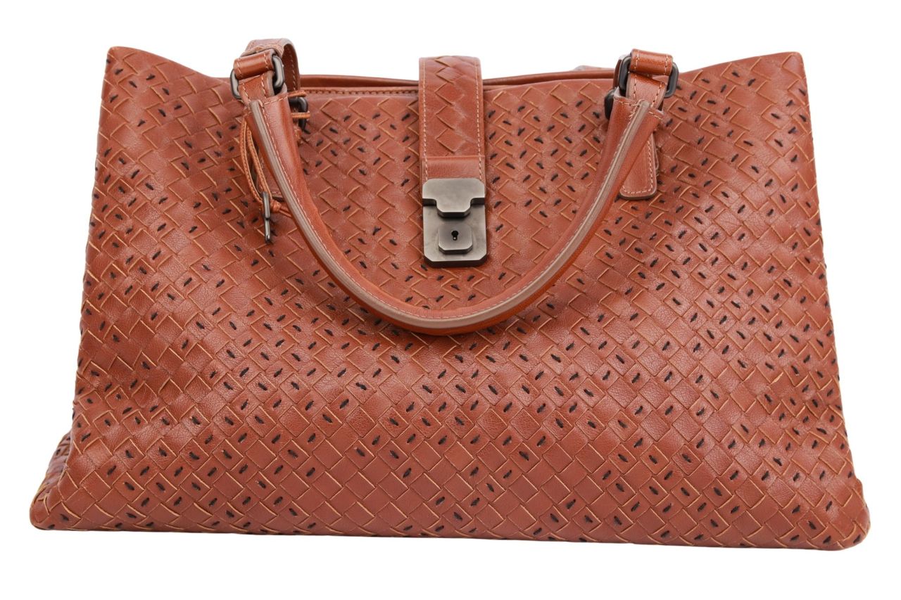 Bottega Veneta Intrecciato Roma Leder Braun