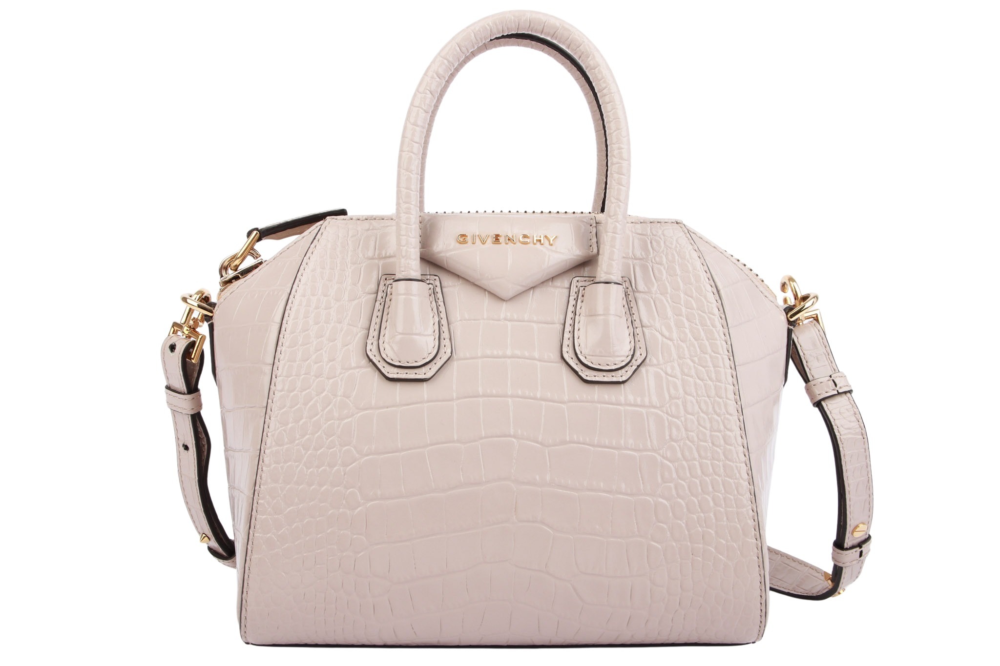 Givenchy Antigona Mini Grau Kroko Prägung