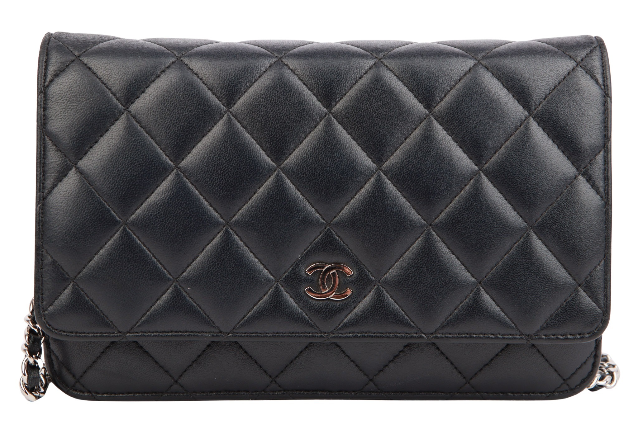 Chanel Wallet on Chain Lammleder Schwarz