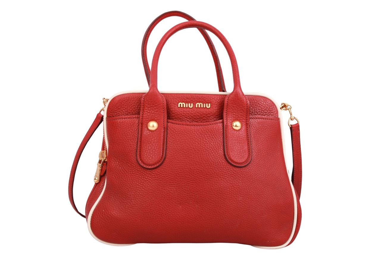 Miu Miu Handtasche Leder Rot