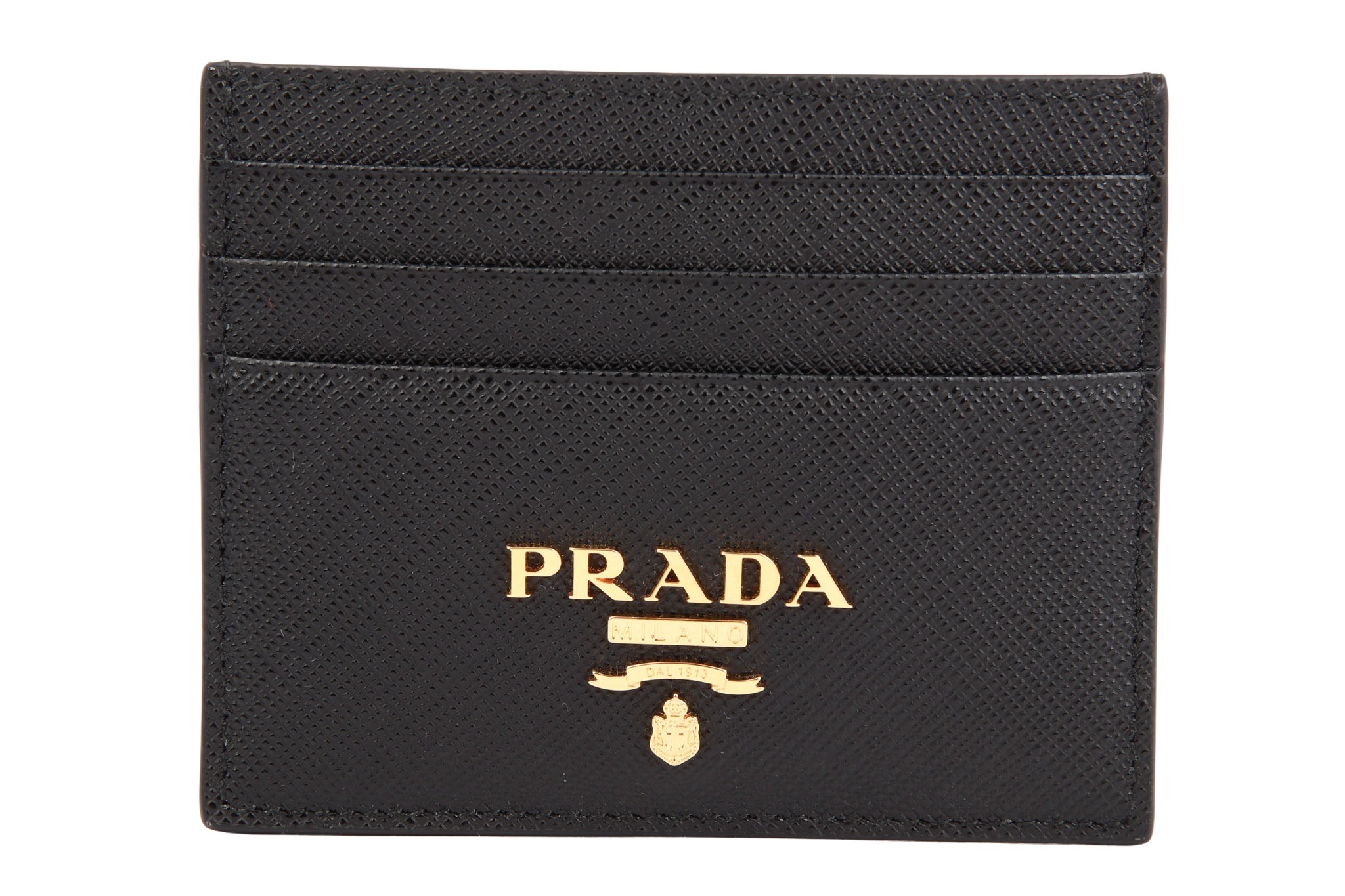 Prada Cardholder Saffiano Leder Schwarz