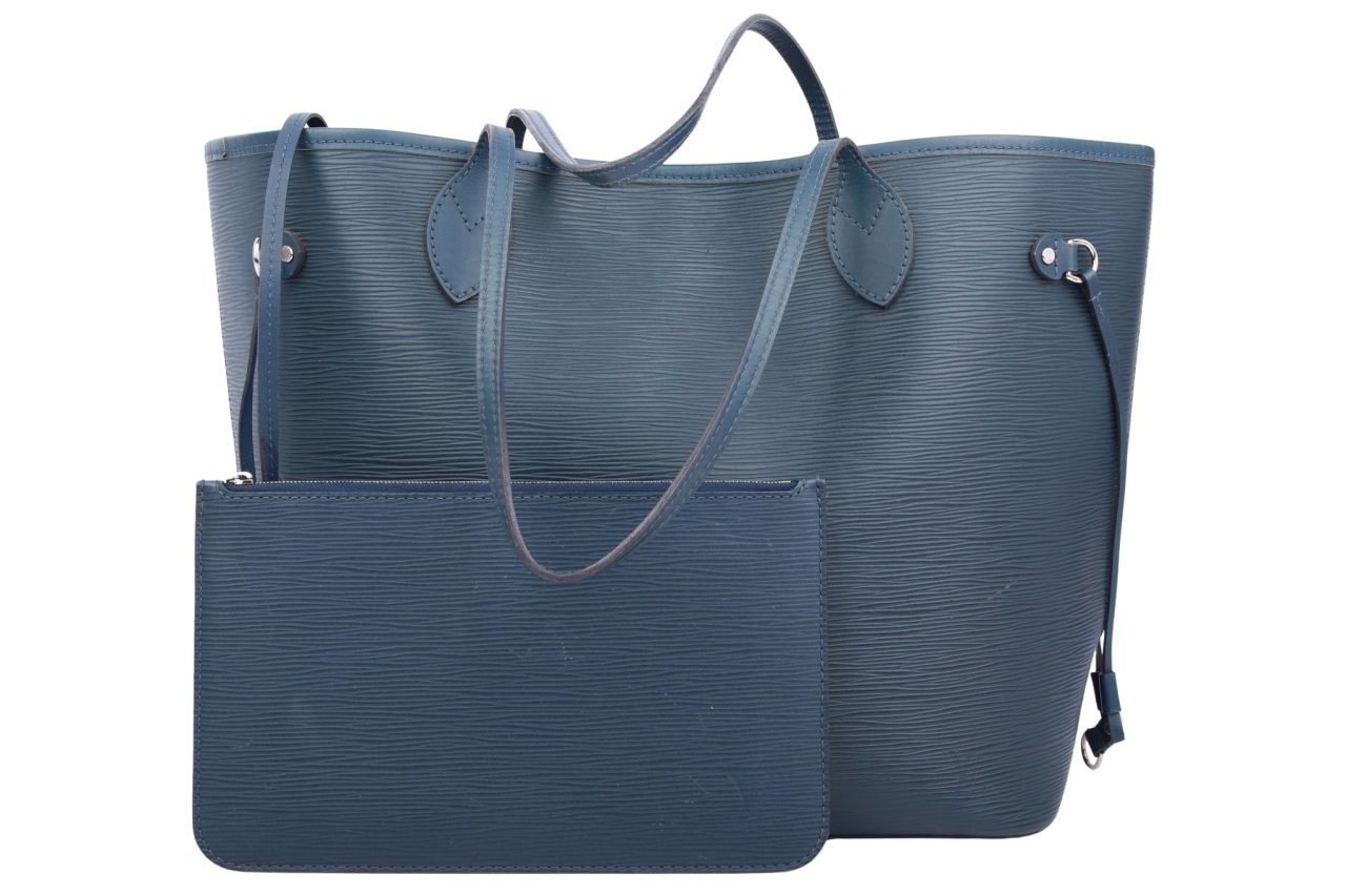 Louis Vuitton Neverfull MM Epi Leder Dunkelblau