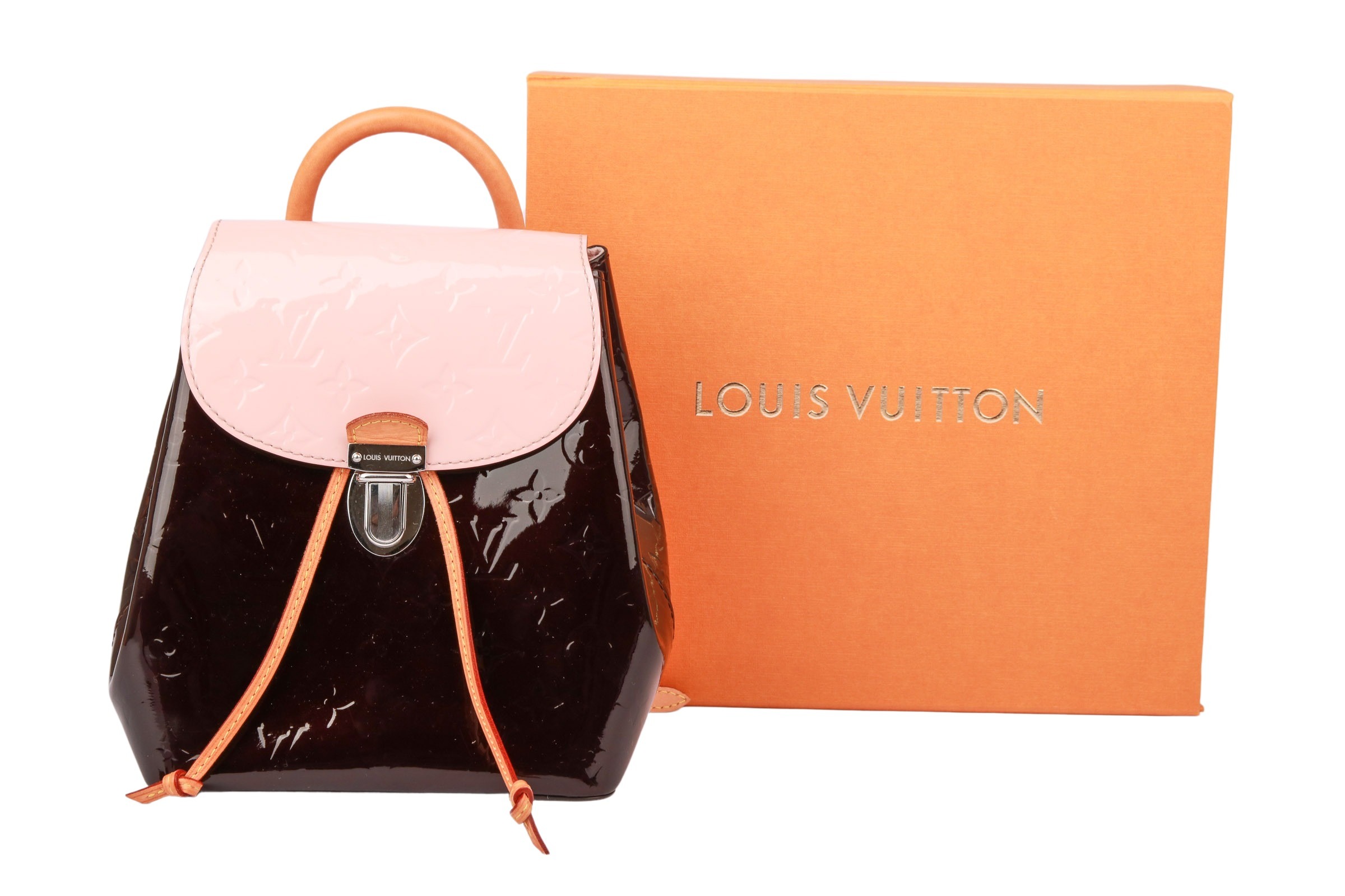 LOUIS VUITTON Monogram Vernis Hot spring Hand Bag Amarante M96053