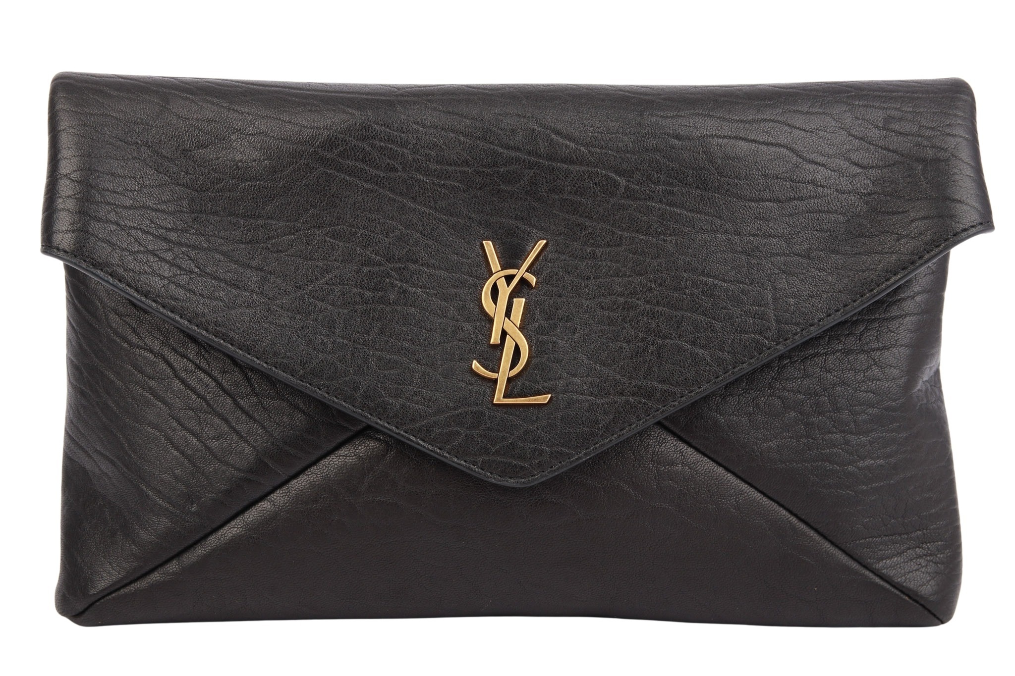Saint Laurent Cassandre Envelope Pouch Schwarz
