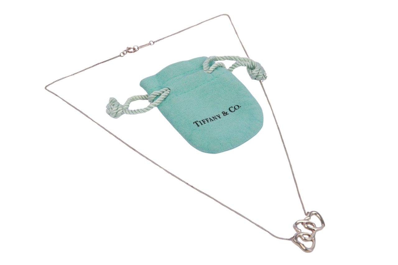 Tiffany & Co Dreifach Herzanhänger Silber