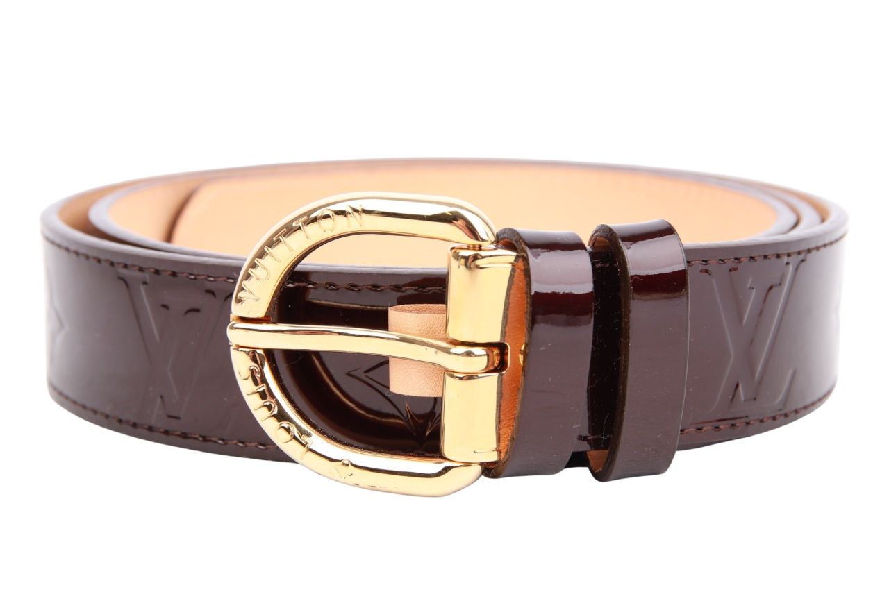 Louis Vuitton Gürtel Vernis Amarante Lackleder Gr. 90