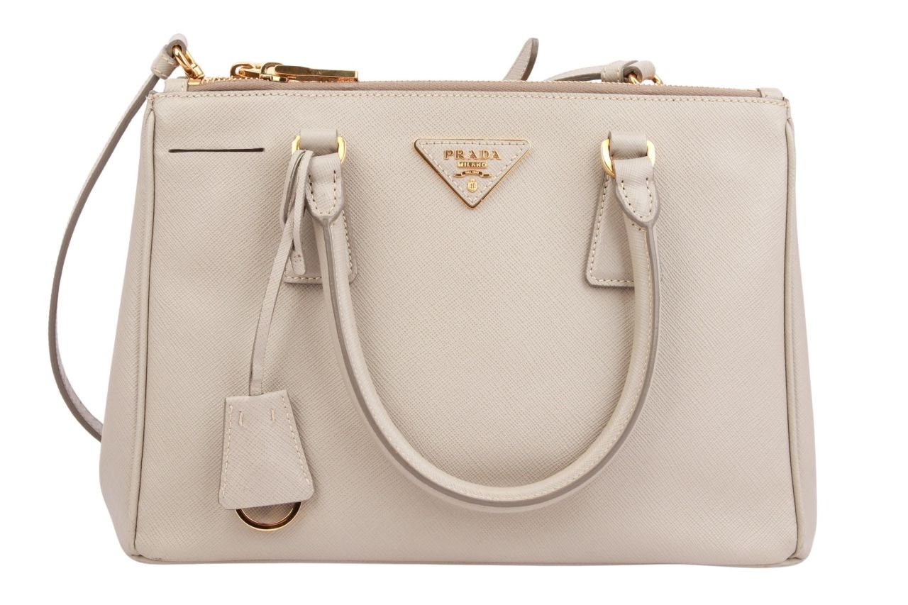 Prada Galleria Saffiano Small Grau