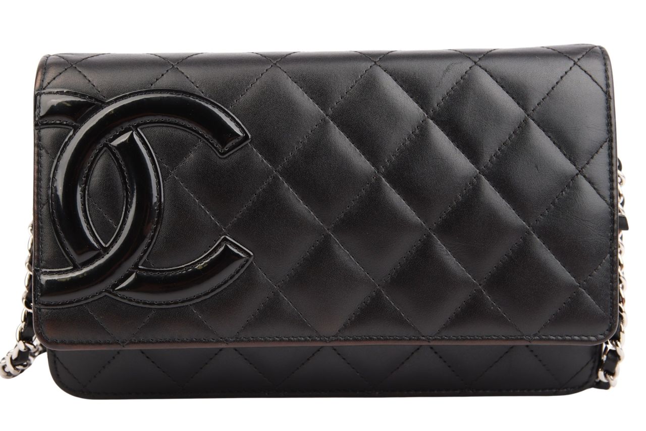 Chanel Cambon Wallet on Chain Schwarz