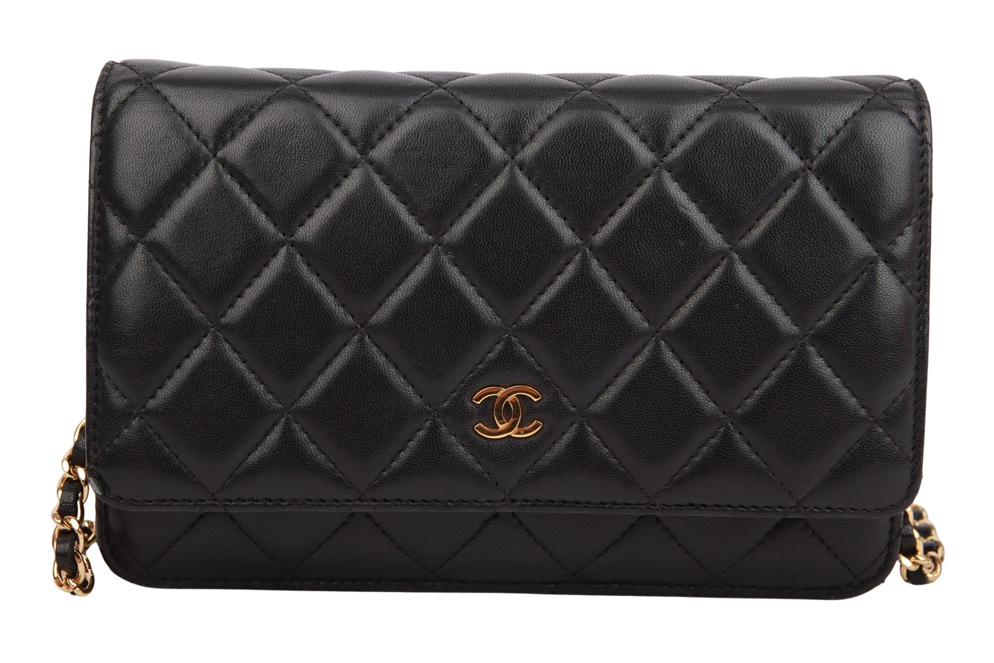 Chanel Wallet on Chain Lammleder Schwarz
