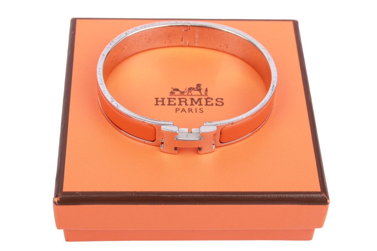 Hermès H Clic Clac Armreif Orange