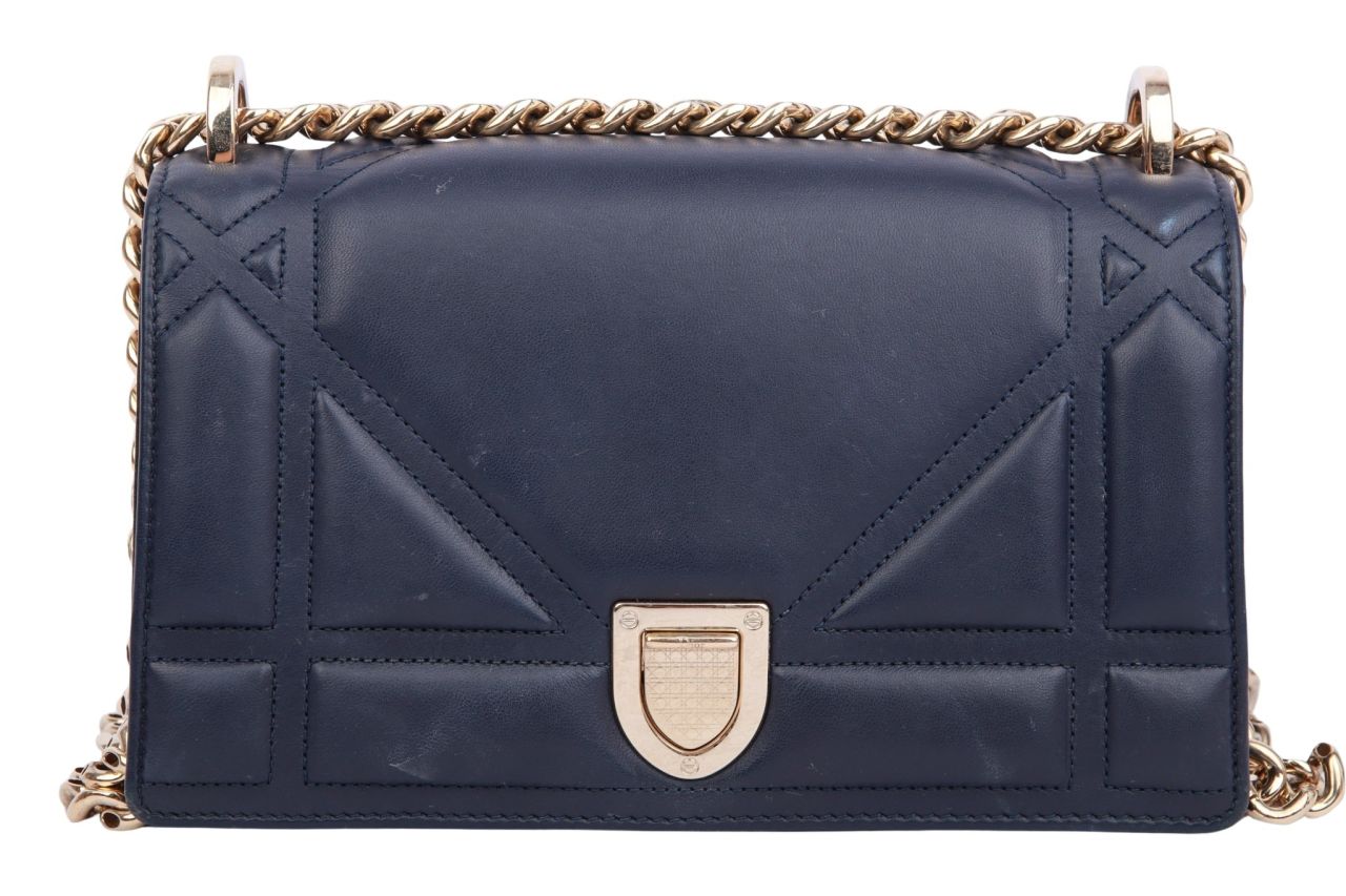 Dior Diorama Crossbody Tasche Leder Blau