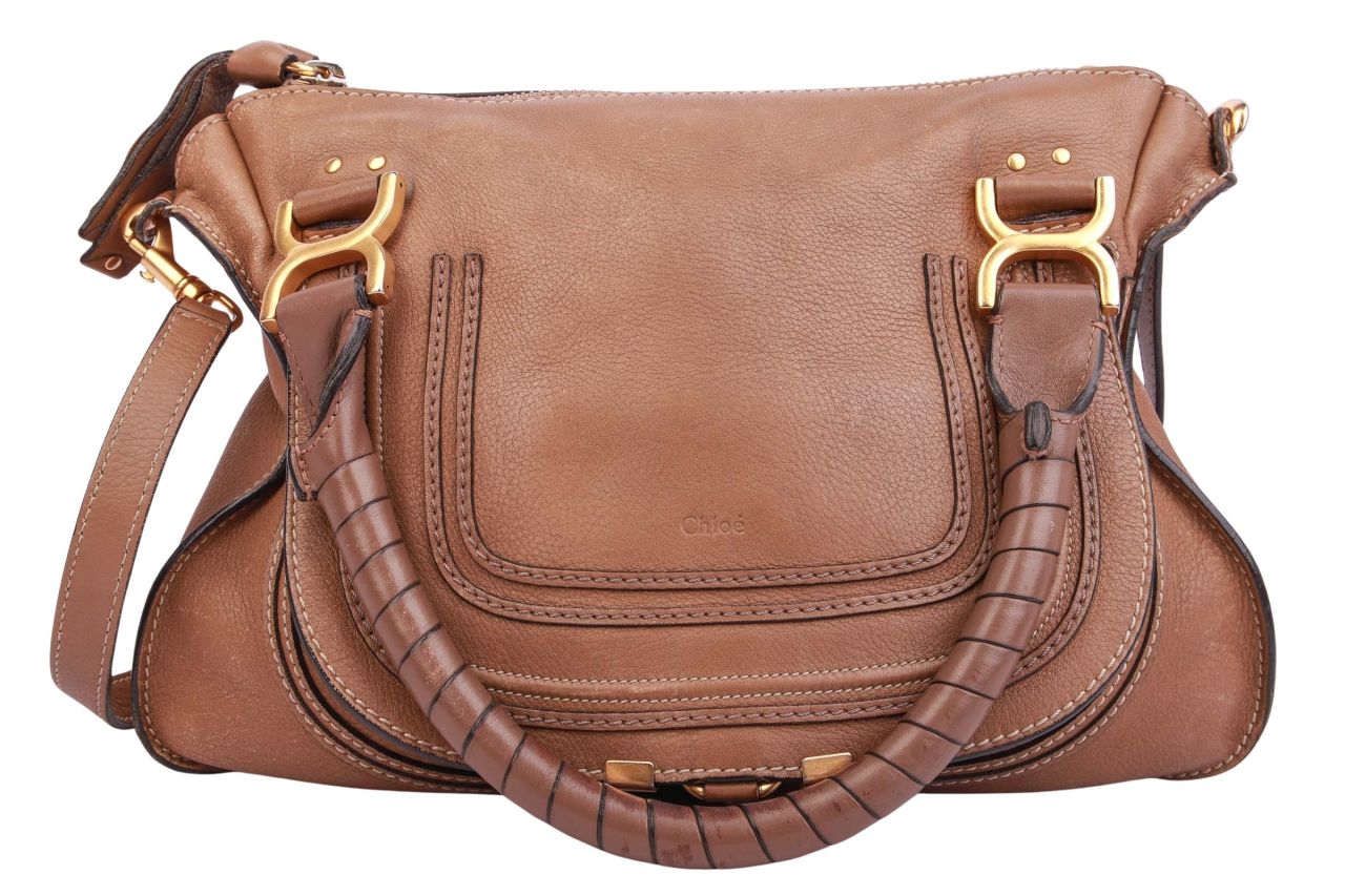 Chloé Marcie Medium Leder Taupe Inkl. Schultergurt