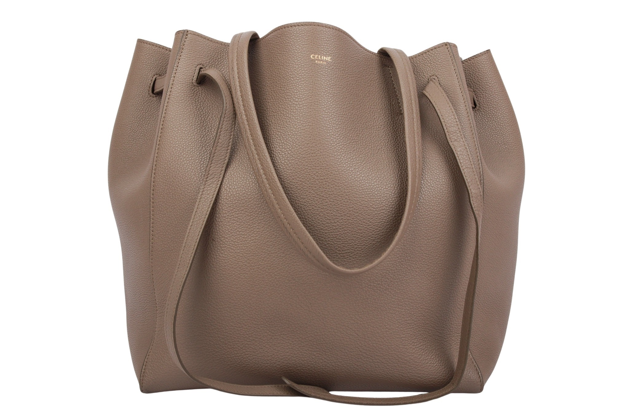 Céline Cabas Phantom Shopper Taupe Leder