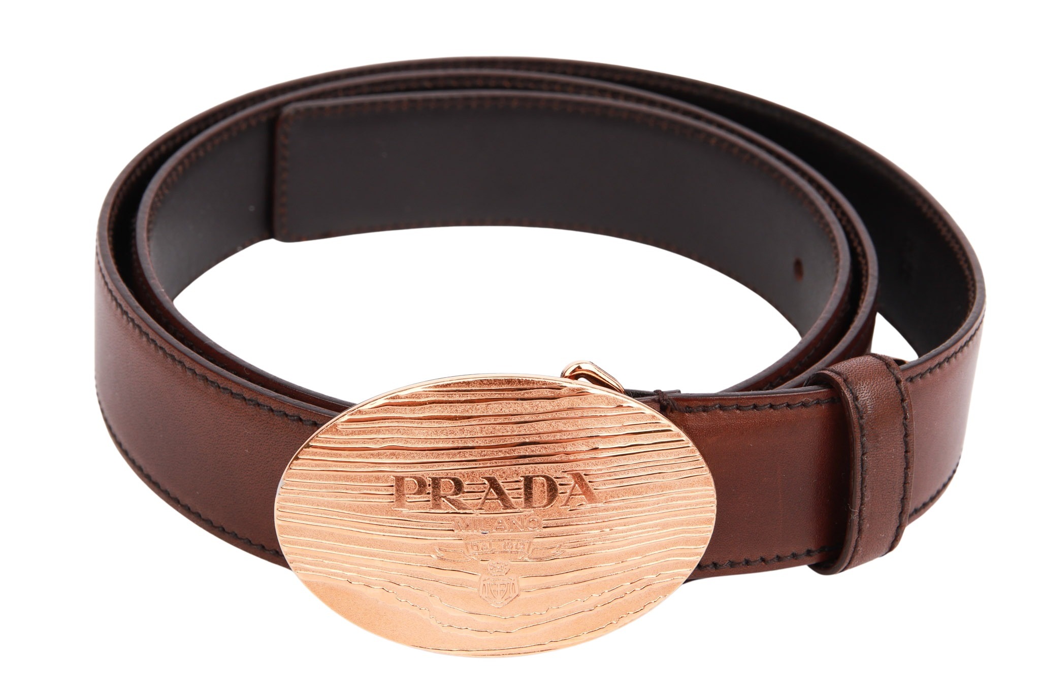 Prada Gürtel Braun Leder Gr. 95