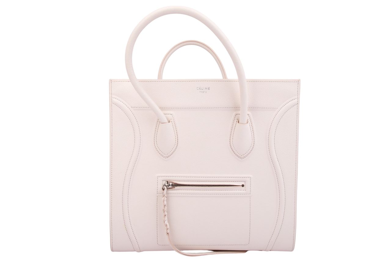 Celine Luggage Phantom Leder Creme / Weiß