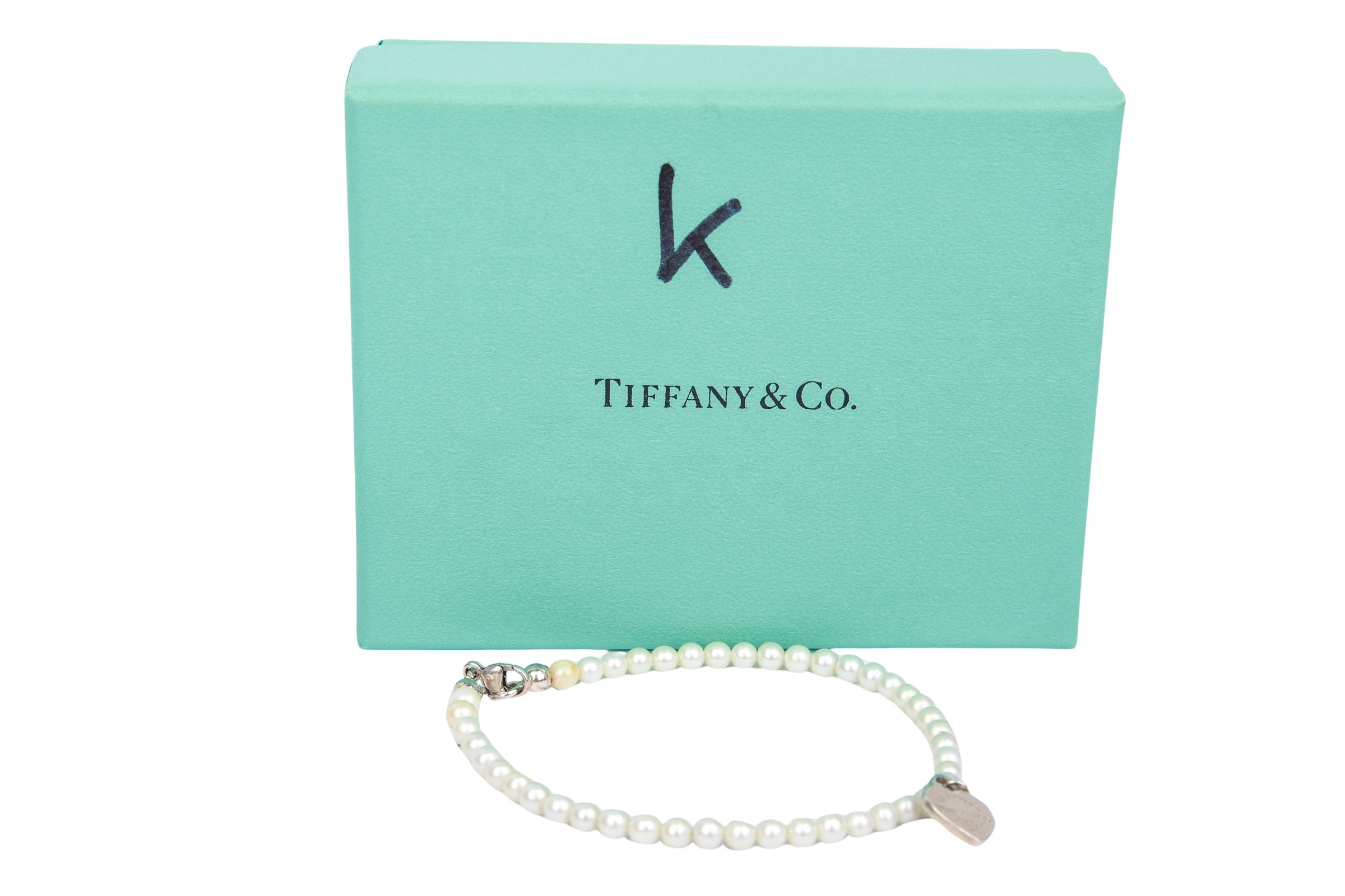 Tiffany & Co. Return To Tiffany Perlenarmband Herzanhänger Silber Tiffany & Co. Return To Tiffany Perlenarmband Herzanhänger Silber
