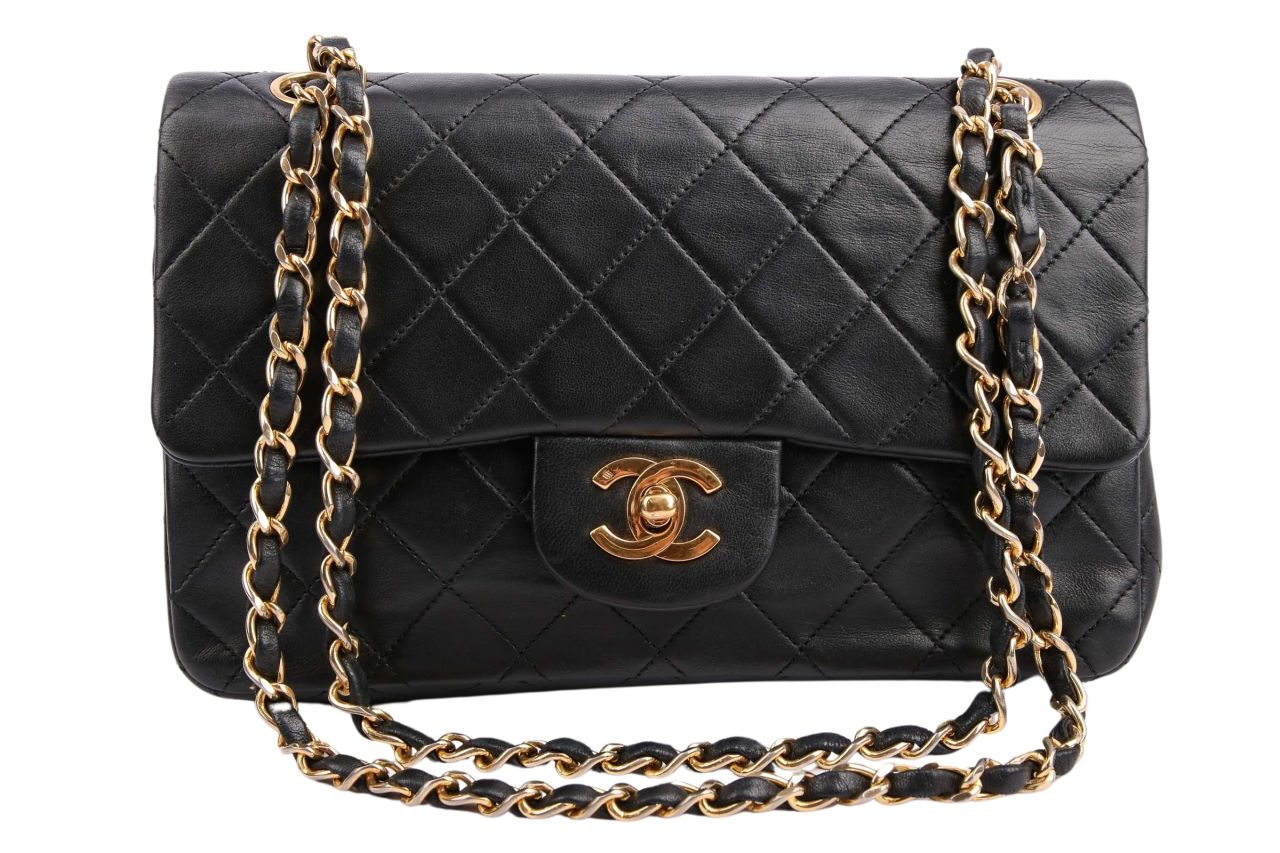 Chanel Timeless Double Flap Bag Small Schwarz