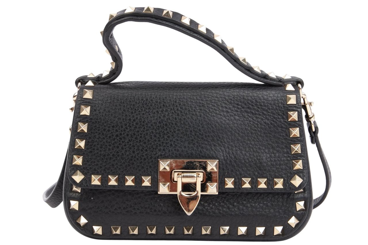 Valentino Gravani Rockstud Small Shoulder Bag Schwarz
