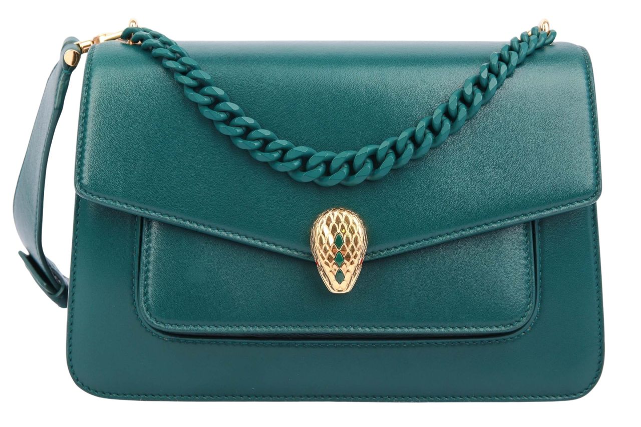 Bulgari Serpenti Forever Umhängetasche Grün