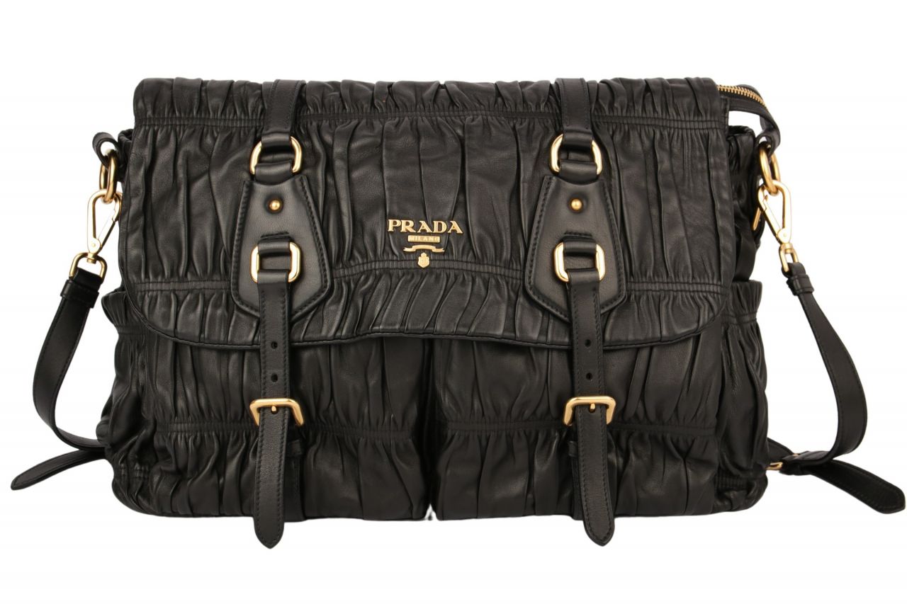 Prada Matelassé Two Way Bag Black