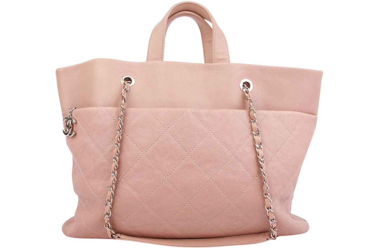 Chanel Shopper Leder Rosa / Nude