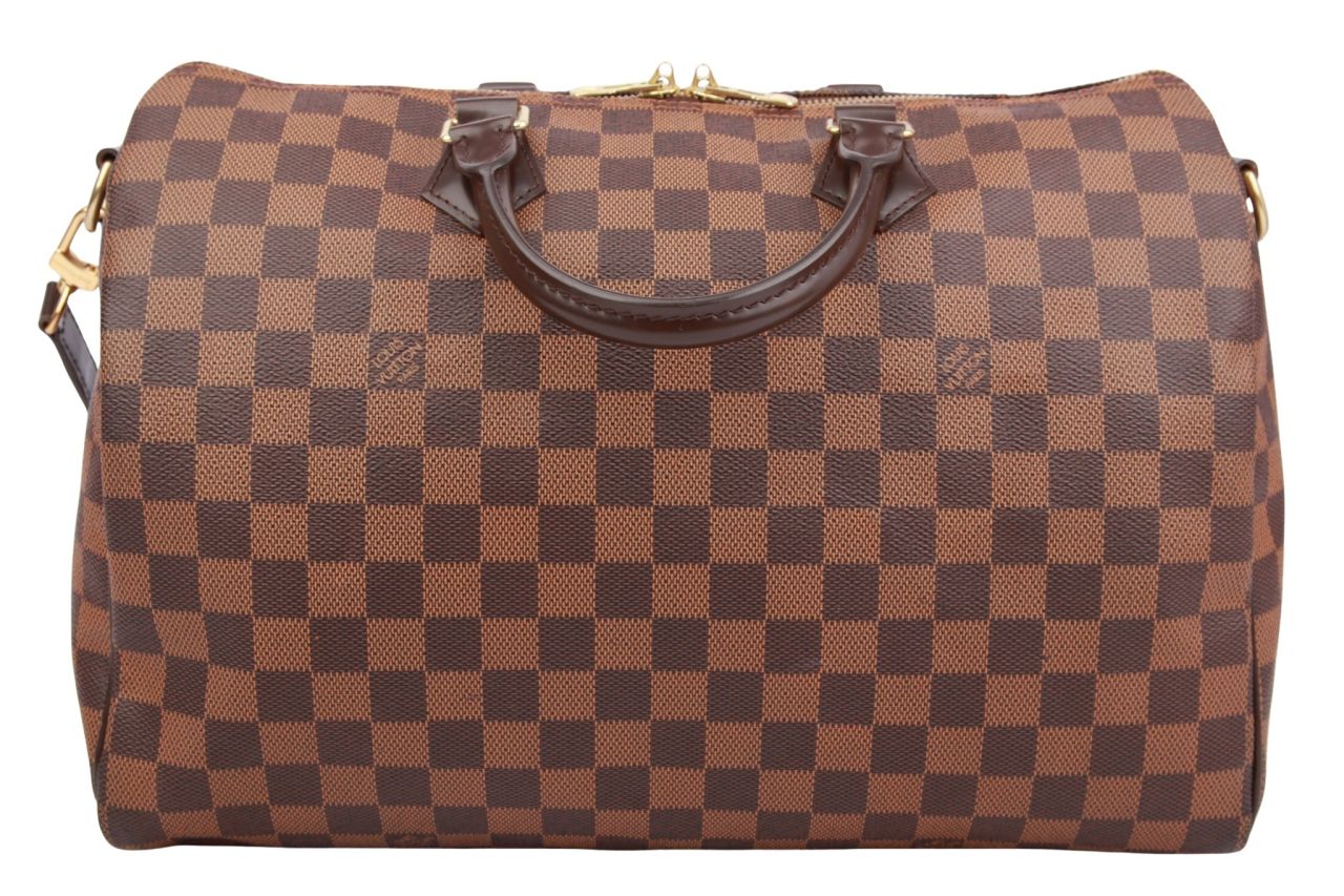 Louis Vuitton Speedy 35 Bandouliere Damier Ebene Canvas