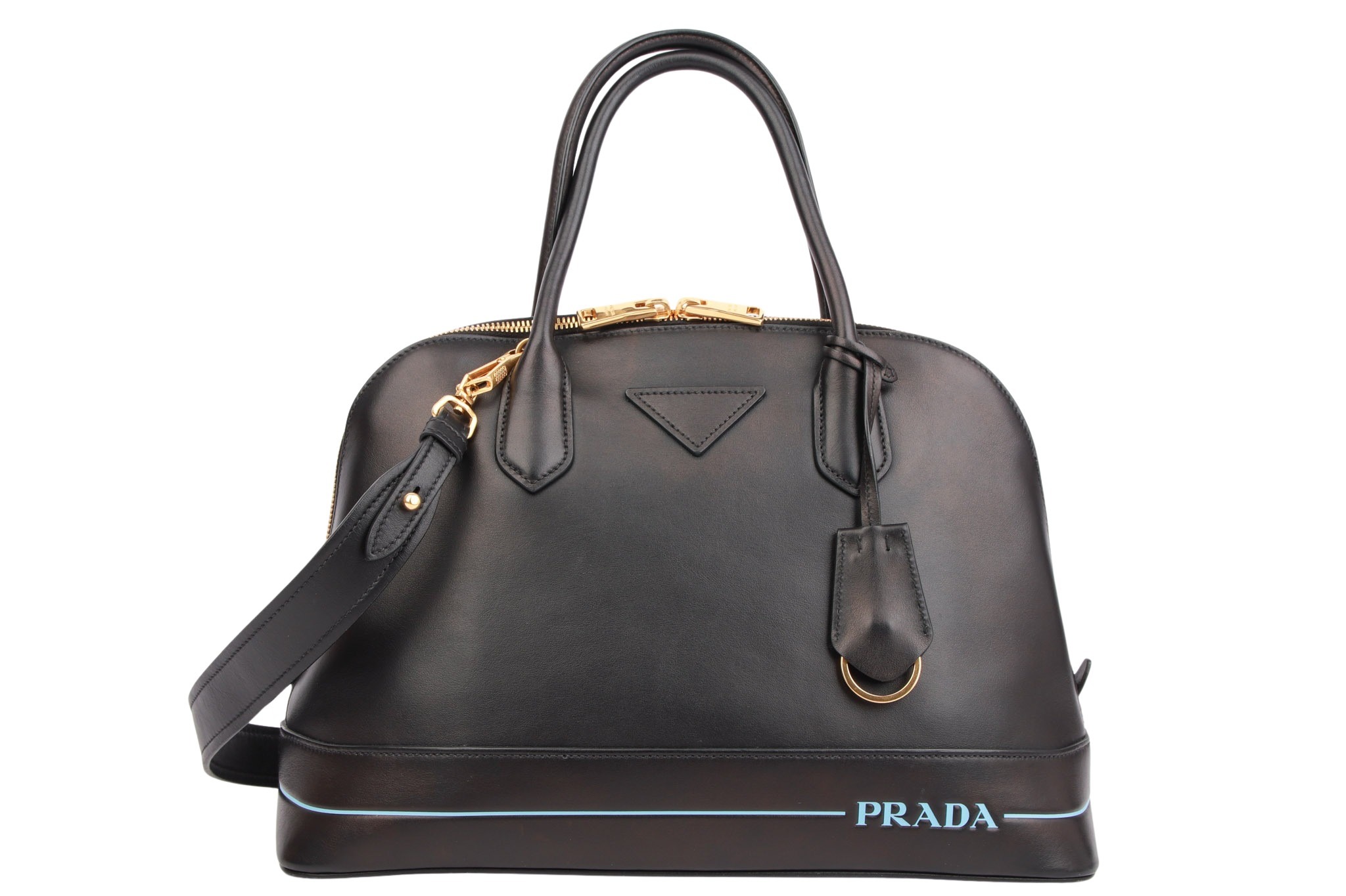 Prada City Calf Handtasche Schwarz Leder