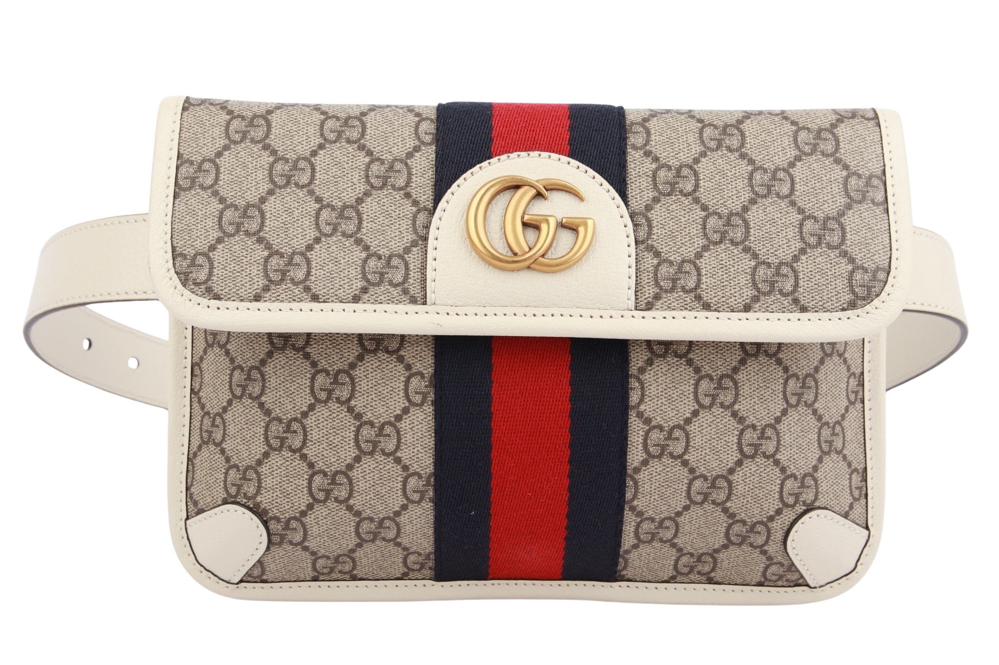 Gucci Gürteltasche GG Supreme Ophidia Gürteltasche Canvas Weiß