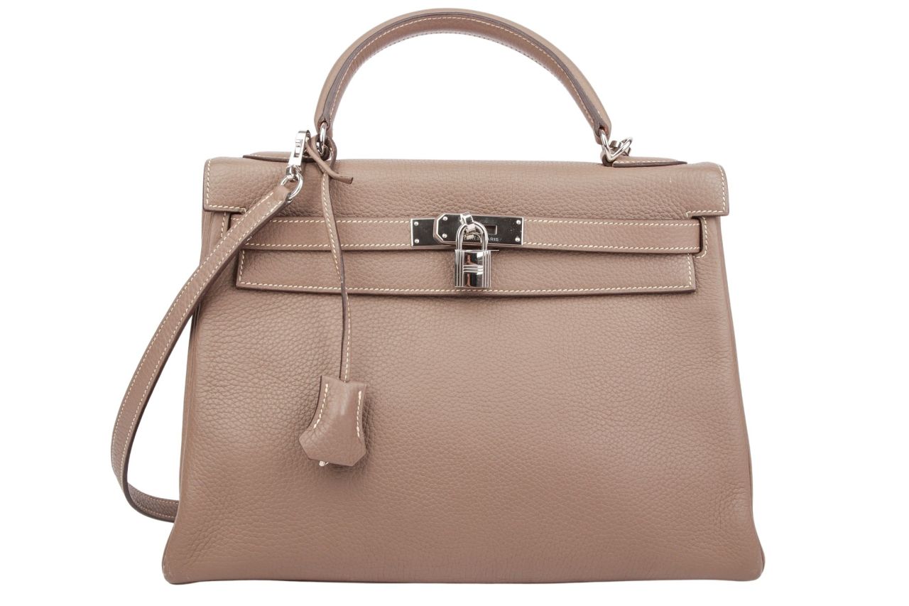 Hermès Kelly 32 Taurillon Clemence Etoupe