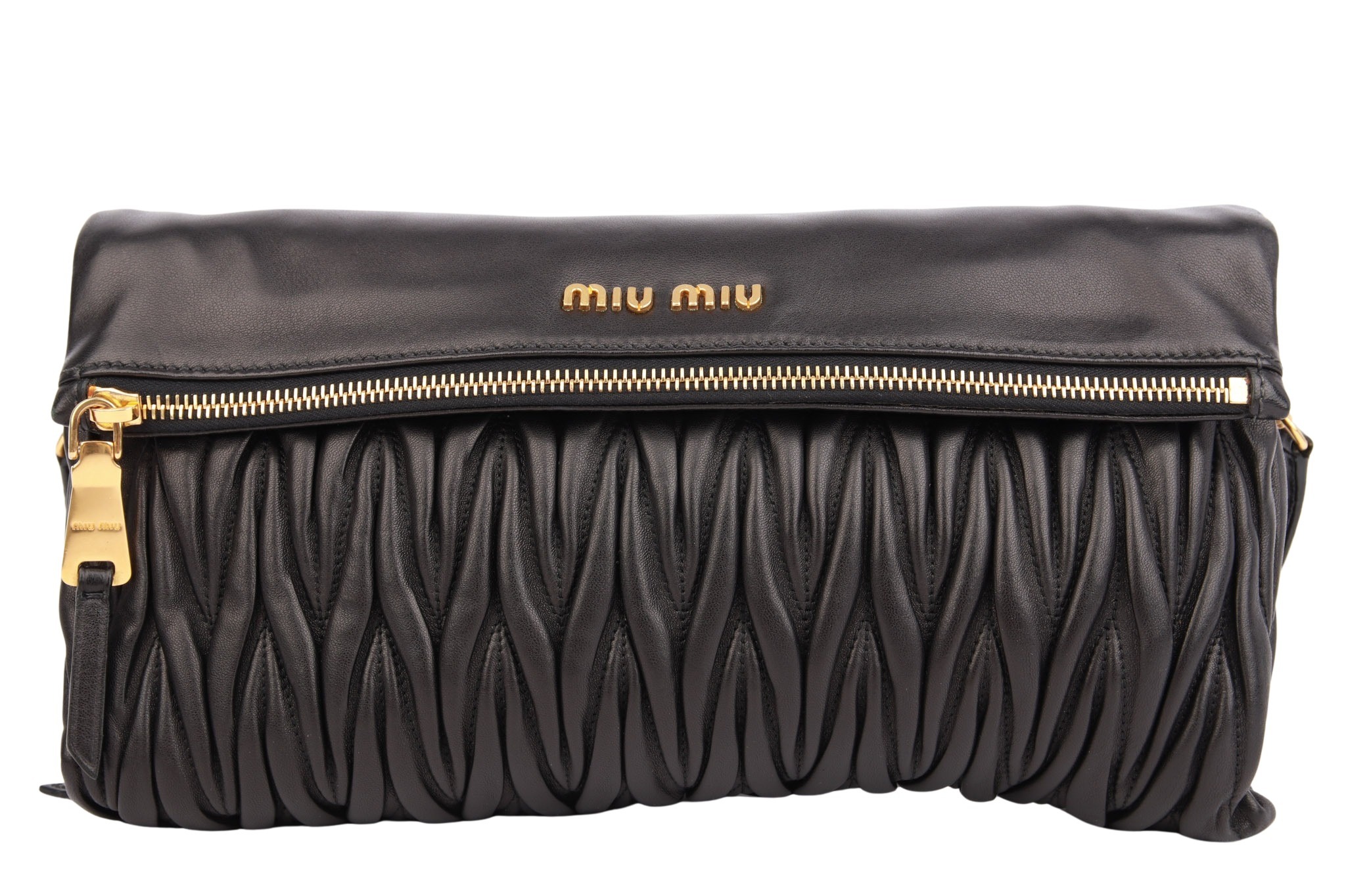 Miu Miu Matelassé Handtasche Schwarz