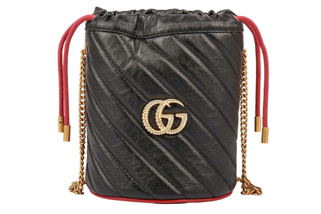 Gucci Marmont Bucket Bag Schwarz