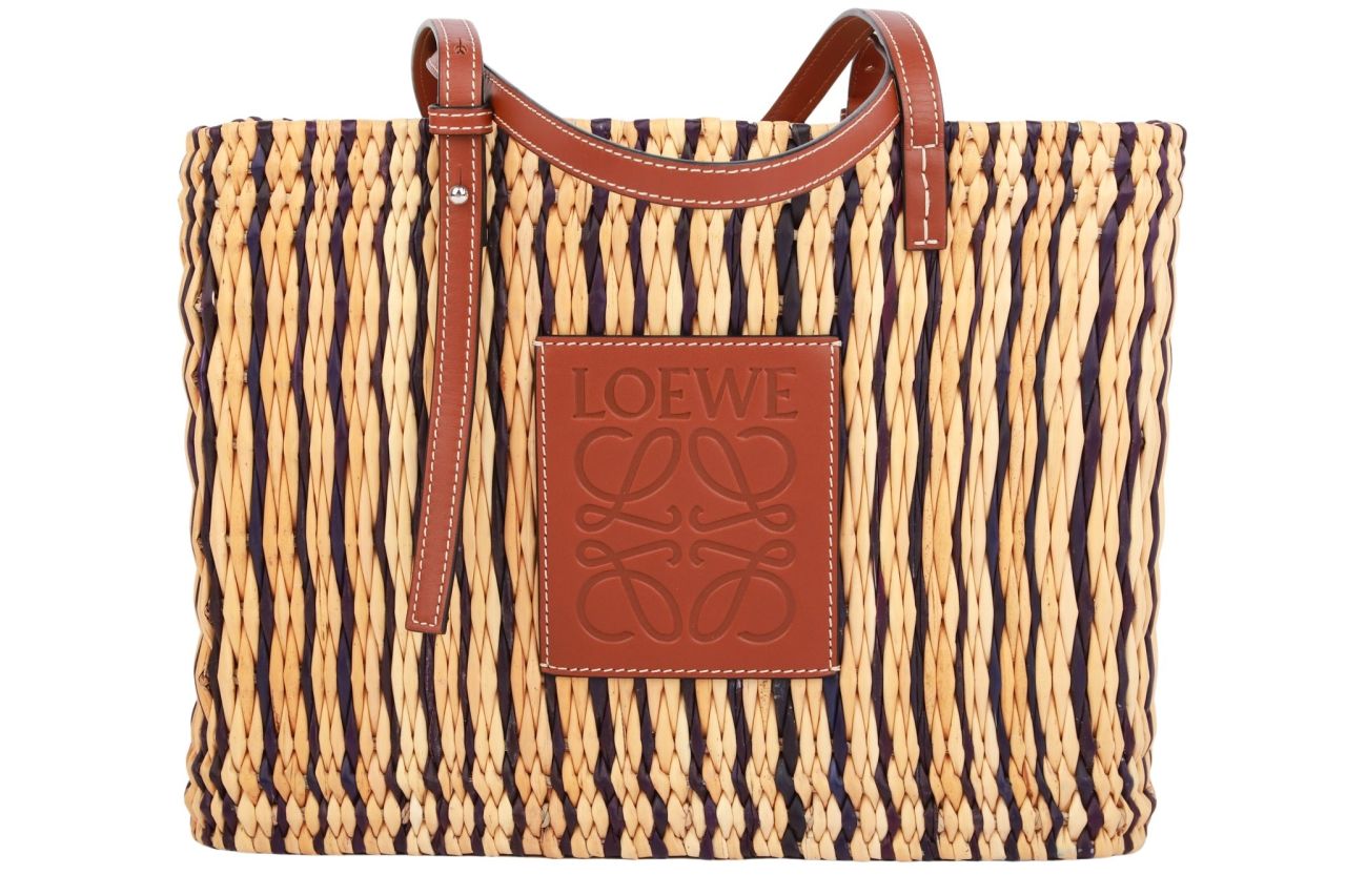 Loewe Paula's Ibiza Square Basket Tote Bag Schilf