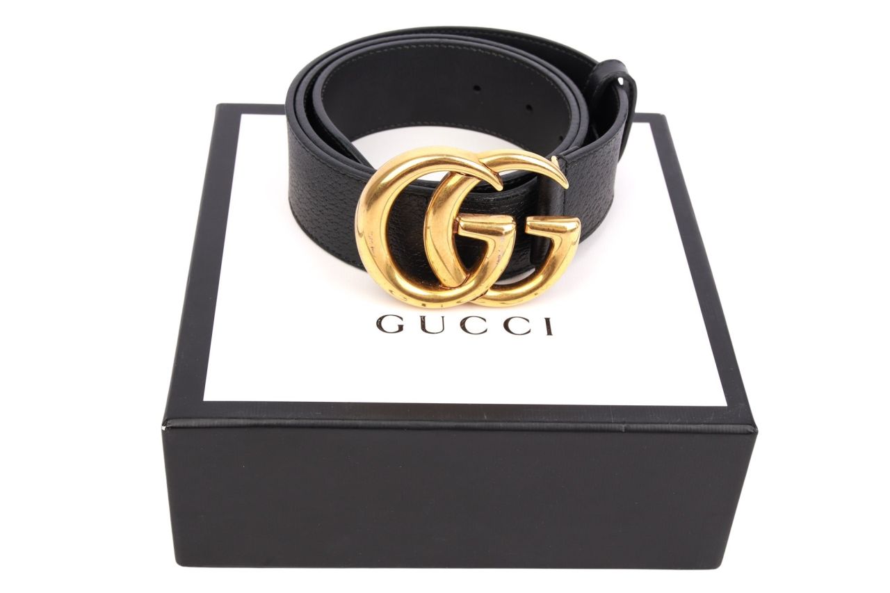 Gucci Gürtel GG Schwarz Gr. 80