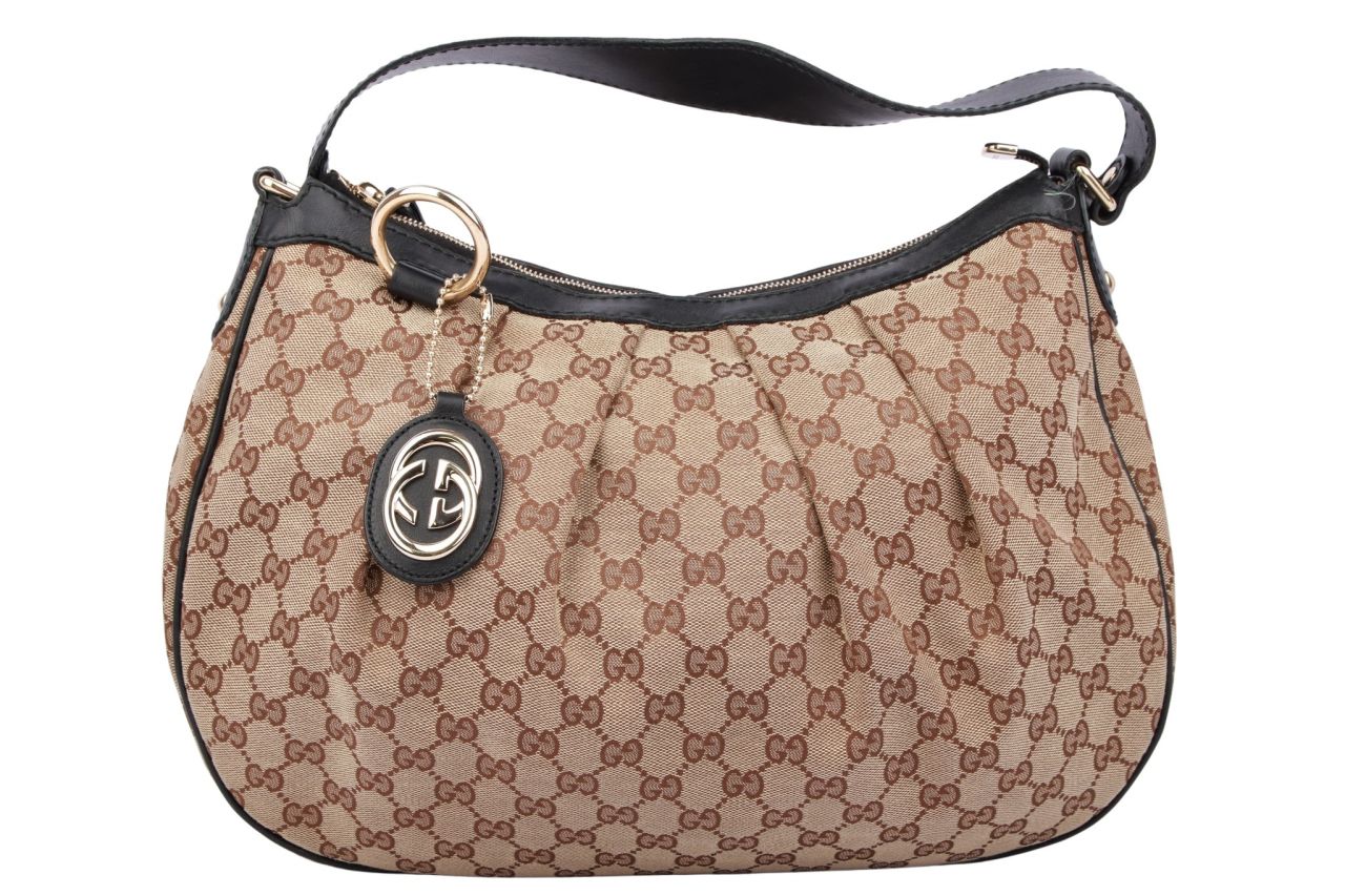 Gucci Hobo Bag Guccissima Canvas Braun