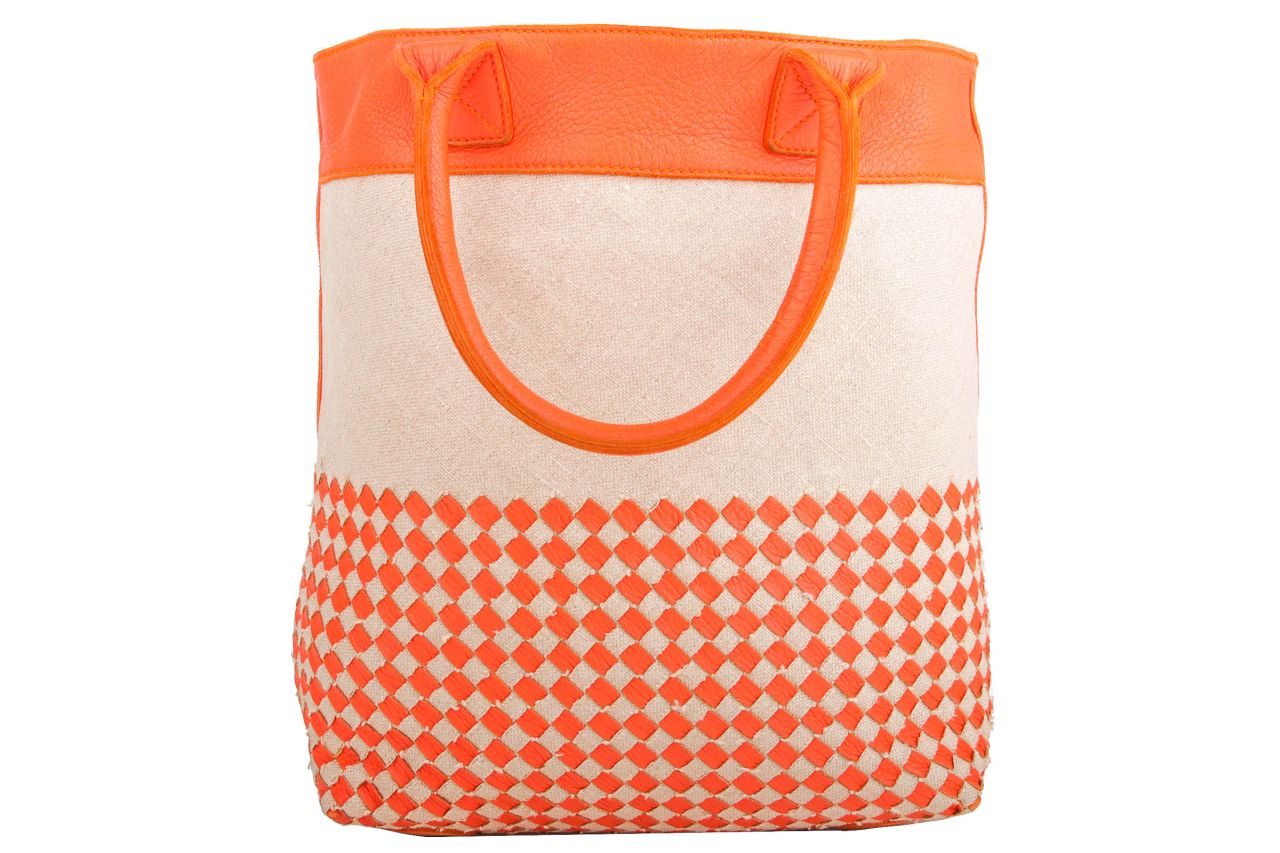 Bottega Veneta Shopper Orange Beige