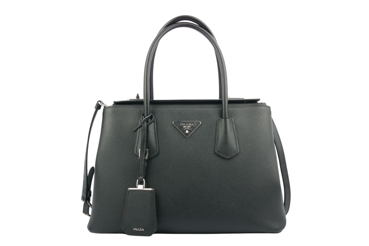 Prada Double Bag Saffiano Schwarz