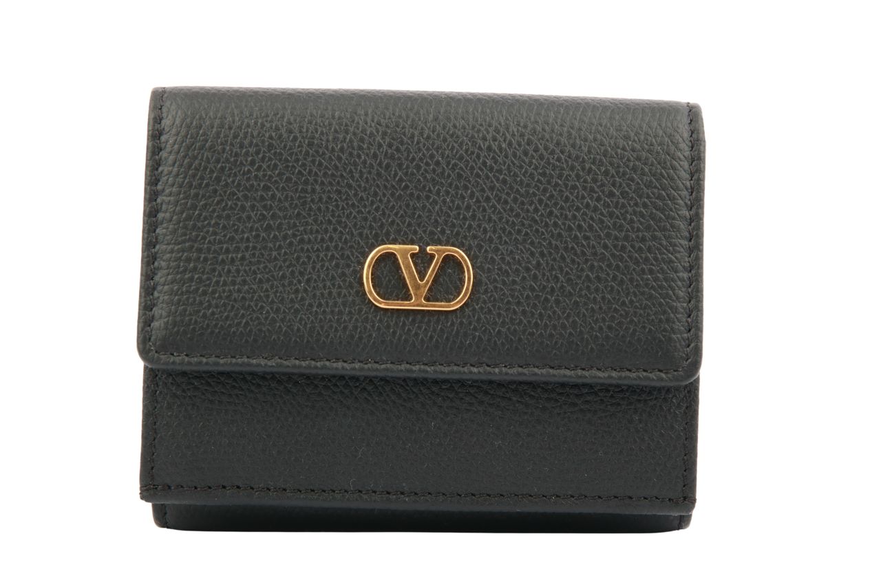 Valentino Garavani Portemonnaie VLogo Kalbsleder Schwarz