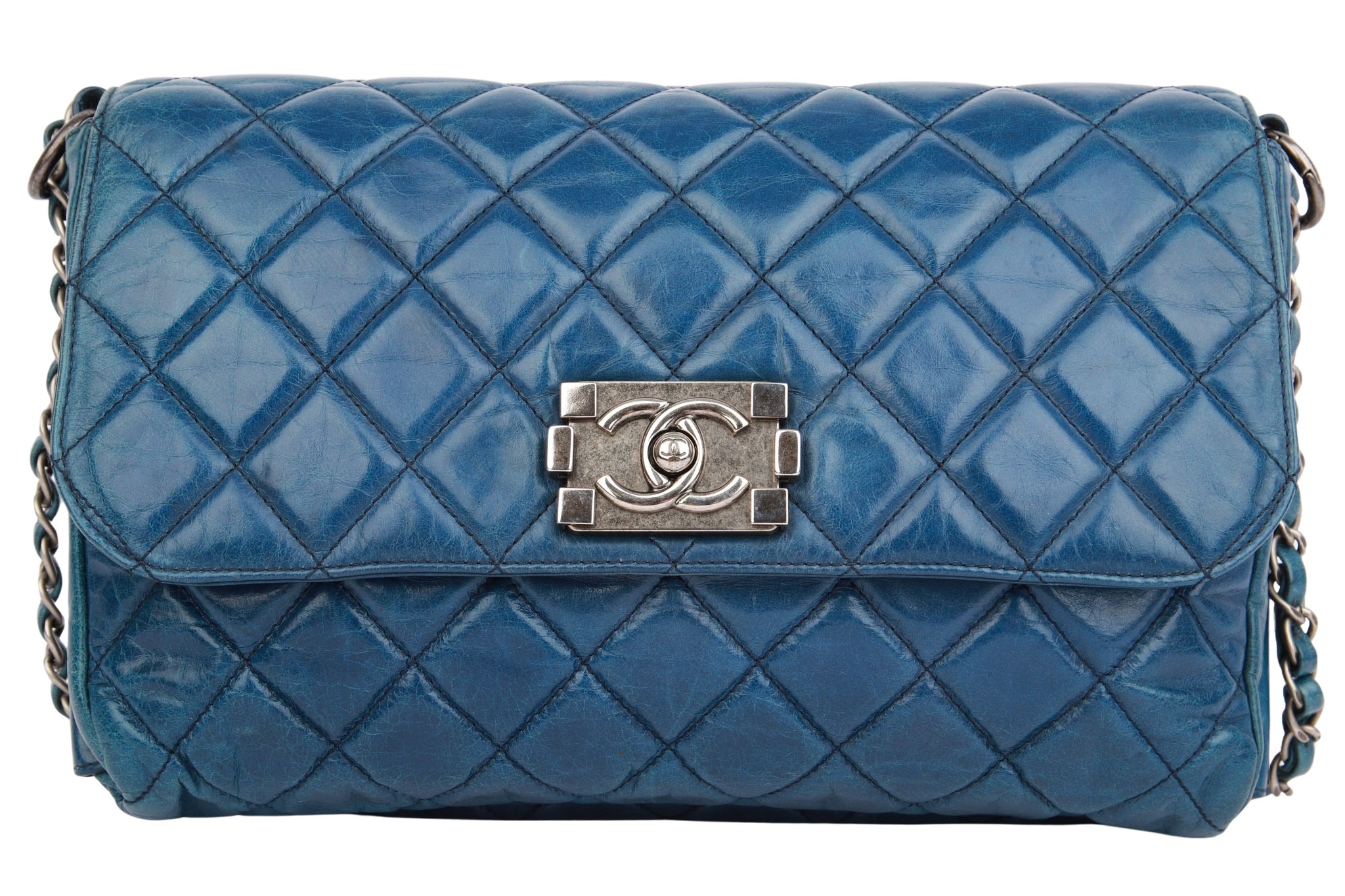 Chanel Boy Bag Medium Blau
