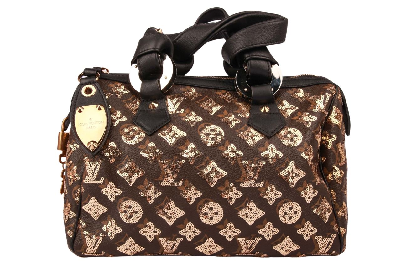 Louis Vuitton Speedy Spangle Sequins Monogram Brown