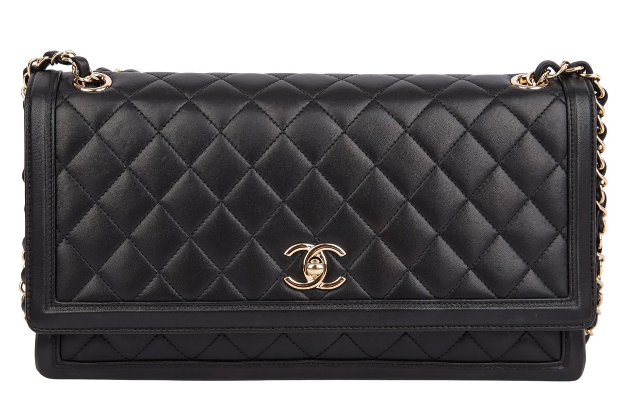 Chanel Timeless Flap Bag Leder Schwarz