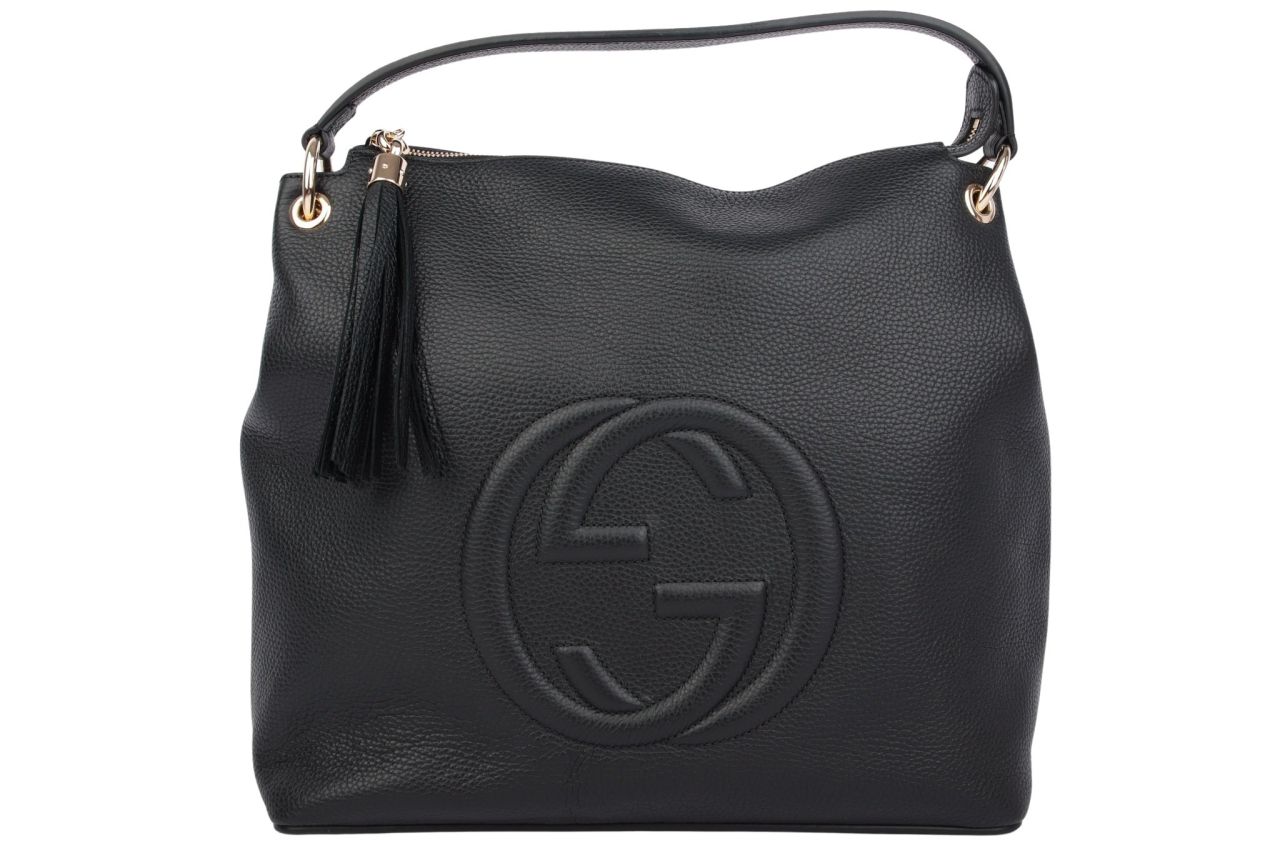 Gucci Shopper Leder Schwarz
