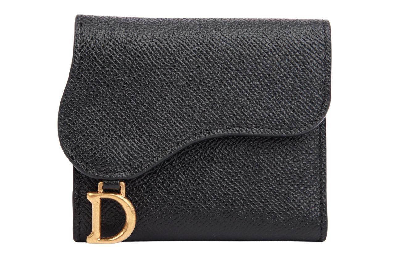 Dior Saddle Lotus Geldbörse Schwarz