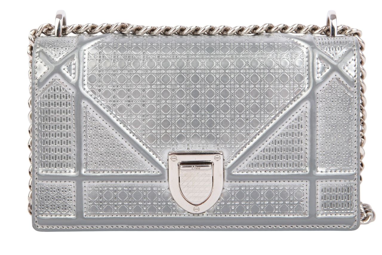 Dior Diorama Crossbody Tasche Silber Metallic