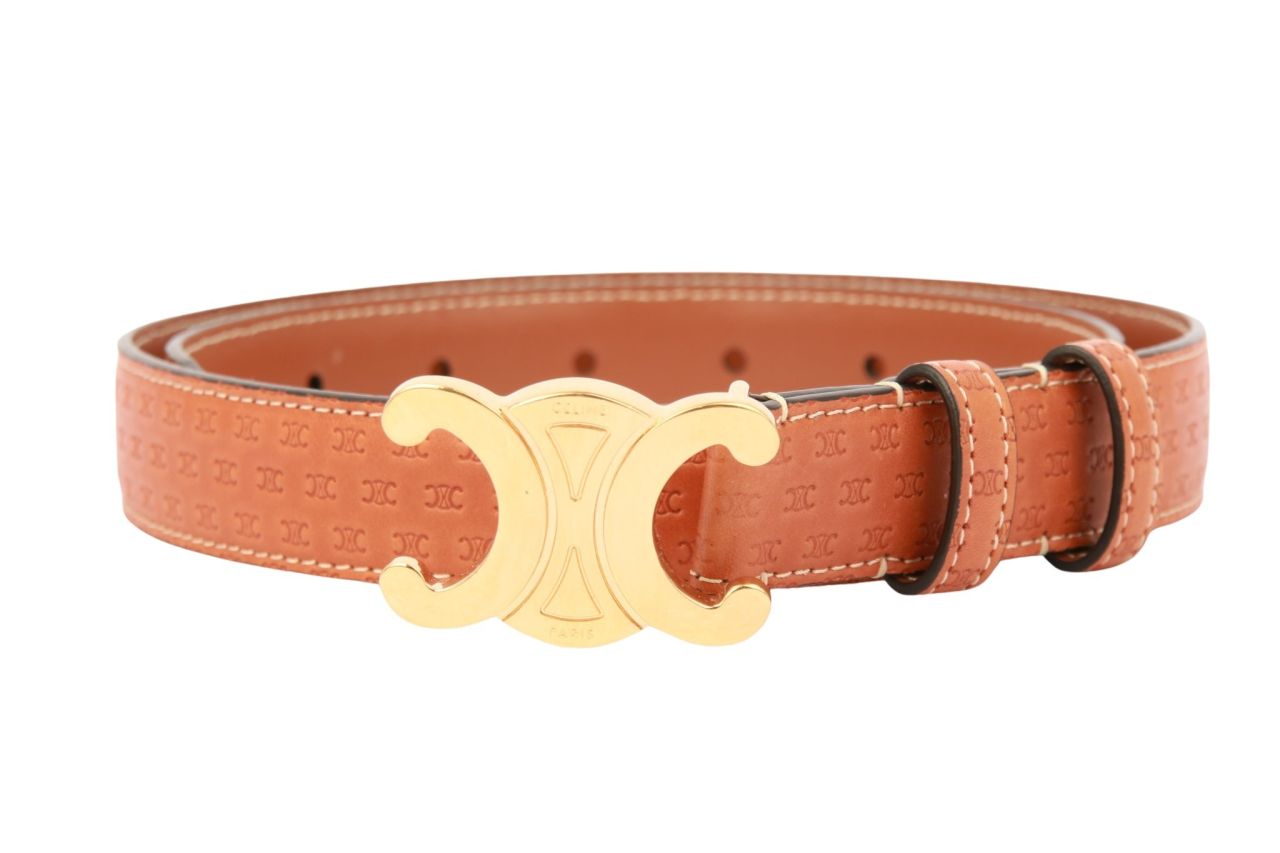 Céline Gürtel Triomphe Kalbsleder Braun Gr. 75