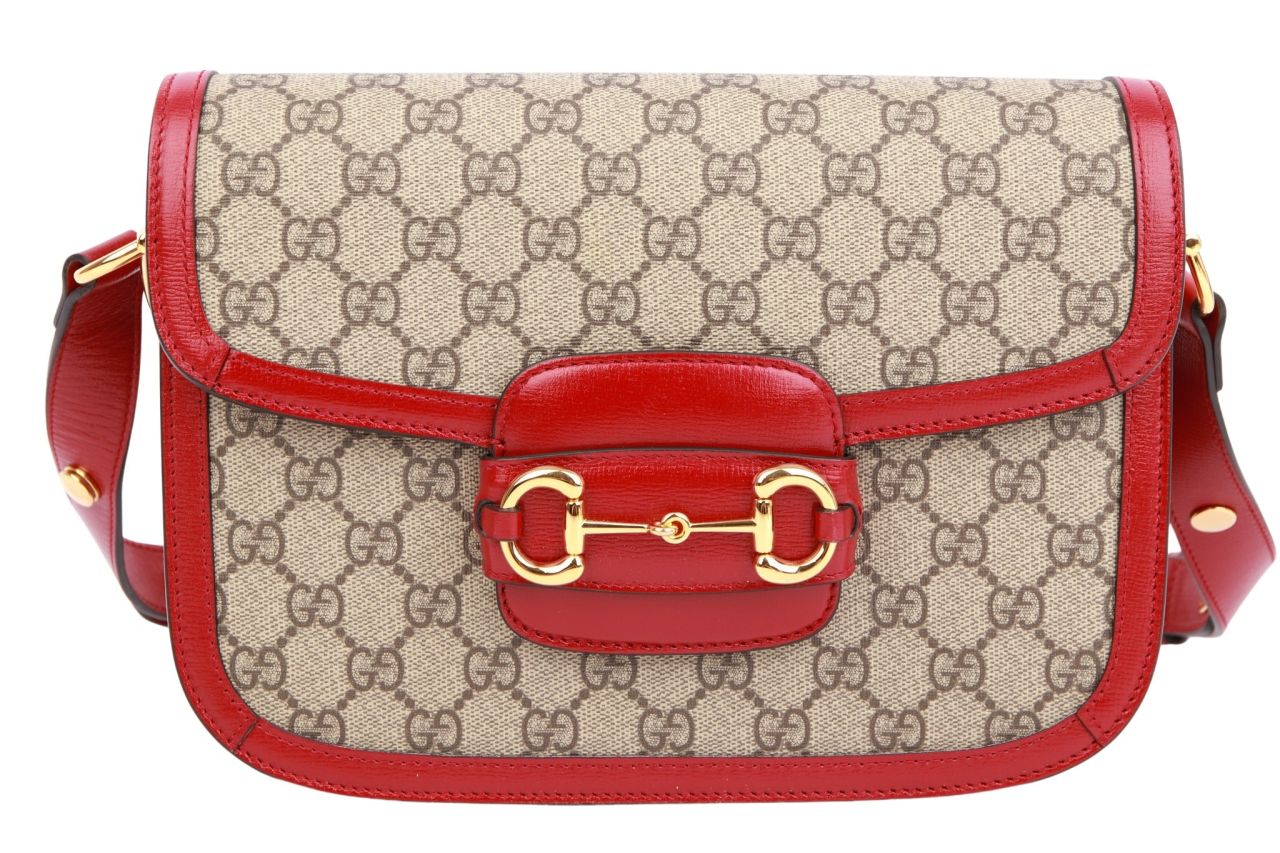 Gucci Horsebit 1955 Schultertasche Leder Rot