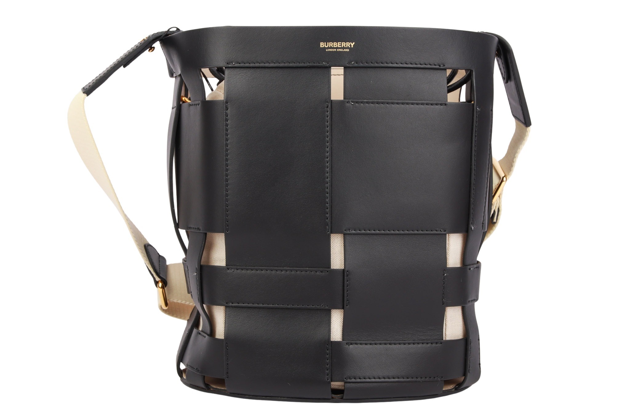 Burberry Bucket Bag Leder Schwarz