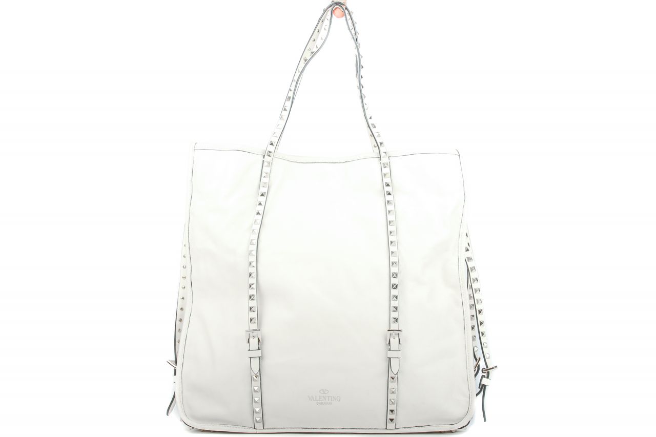 Valentino Studded Shopping Bag Weiß