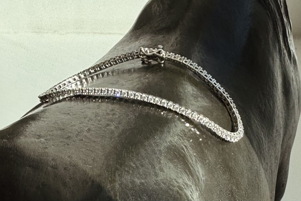 Tennis - Armband "Diamond Look" 925er Silber mit Zirkonia