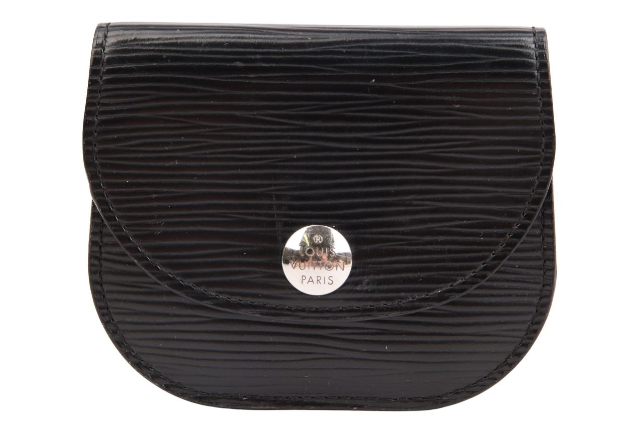 Louis Vuitton Portemonnaie Epi Leder Schwarz