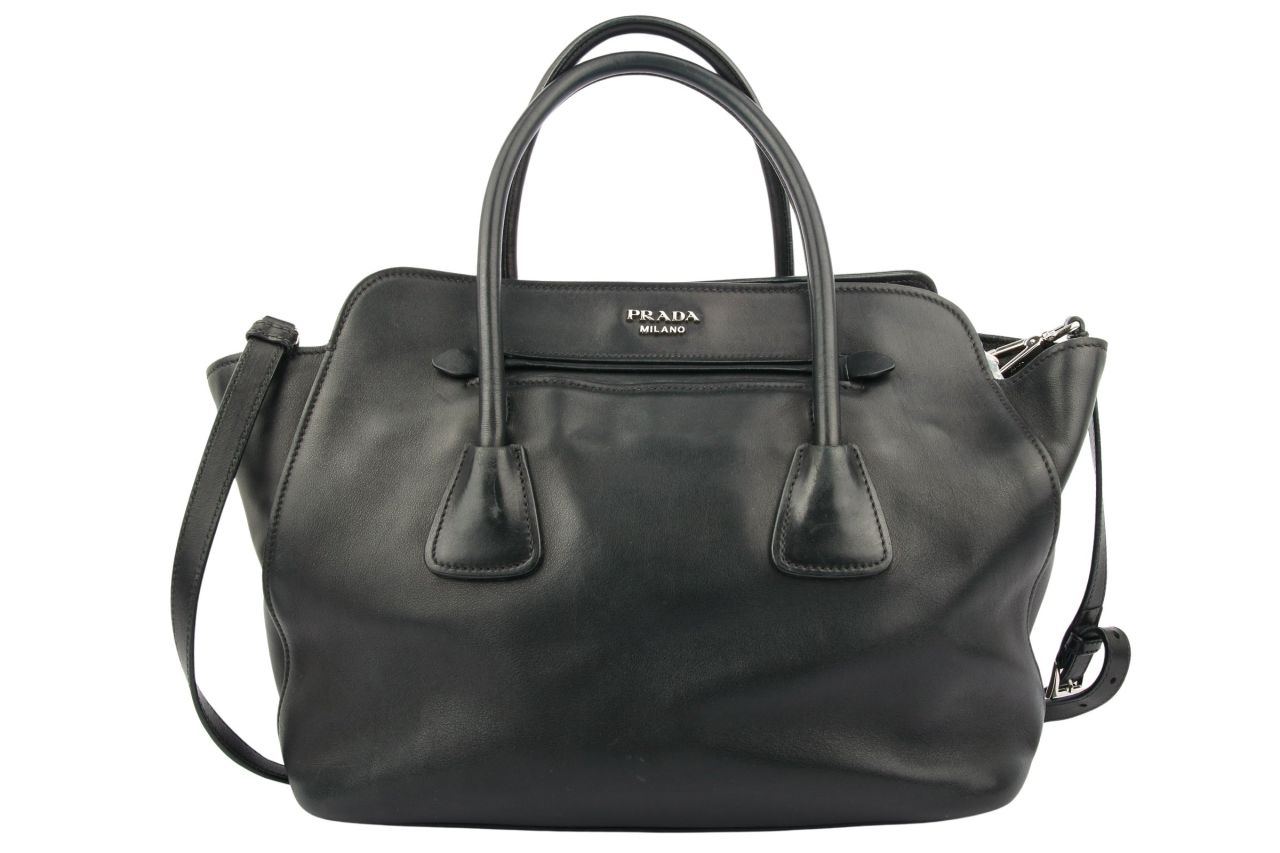 Prada Tote Bag Leder Schwarz
